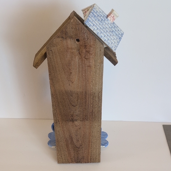 Rustic Wooden Handcrafted Bird Feeder The Door Is Always Open - Picture 7 of 16